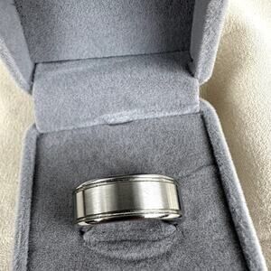 Ring Band Size 7.5 ATC Cobalt Chrome Bright White Metal Brilliant Luster